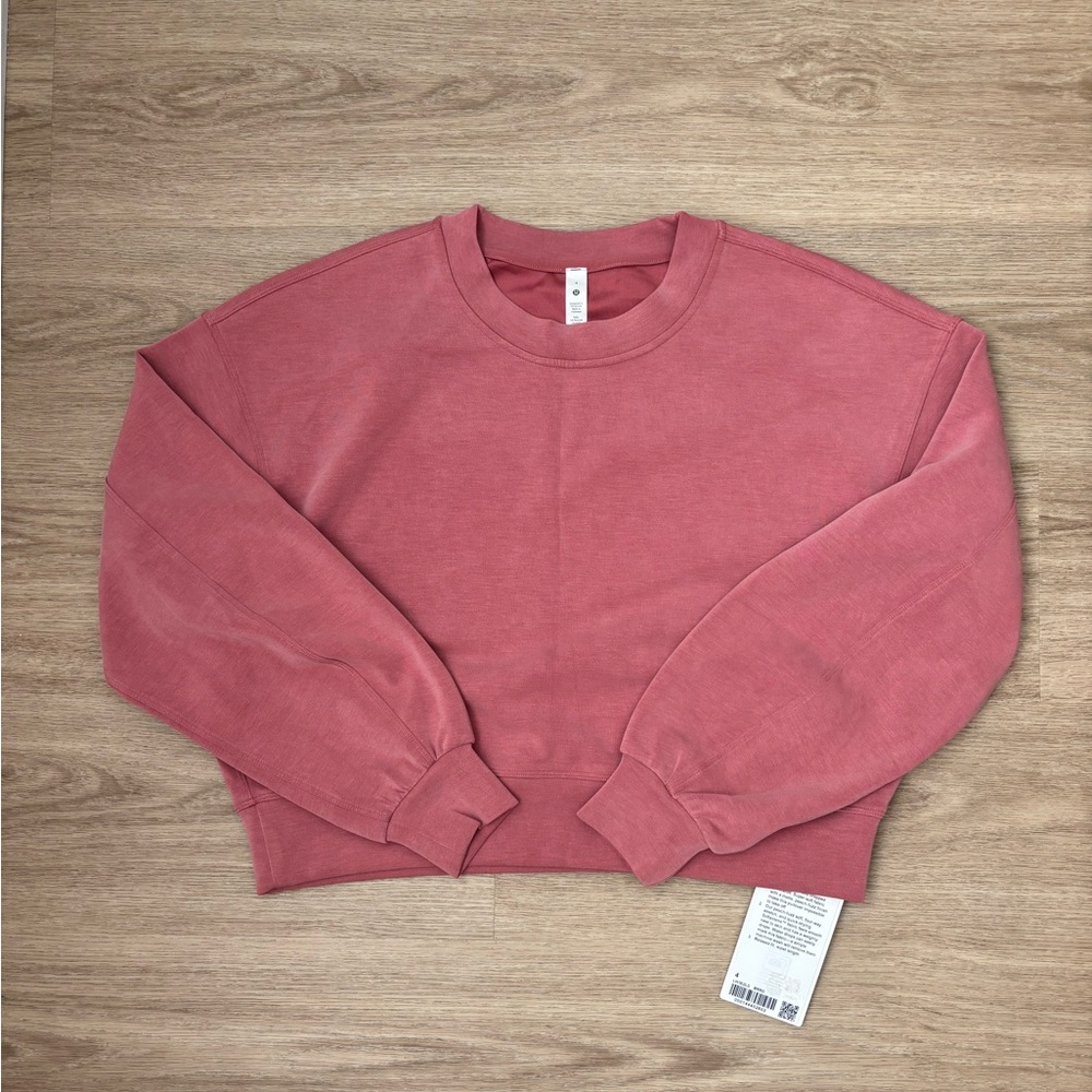 NWT Lululemon Perfectly Oversized Cropped Crew Softstreme Brier Rose